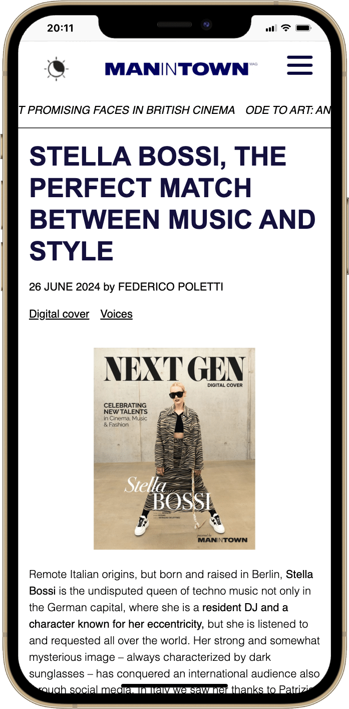 Stella Bossi, the Perfect Match between Music and Style