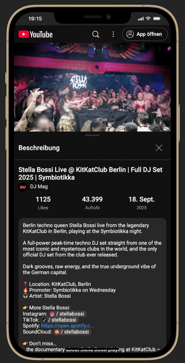 Techno DJ Stella Bossi – Live im KitKatClub Berlin (Offizielles Video)